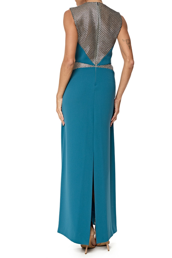 Vestido Longo Crepe Estampado - DG76731 Glória Coelho