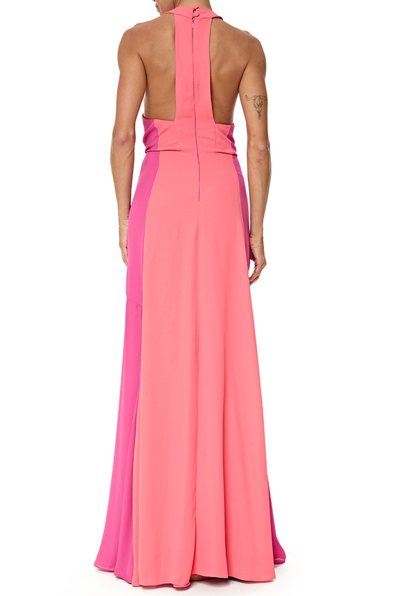 Vestido Longo Crepe Estampado - DG76911 Kika Simonsen