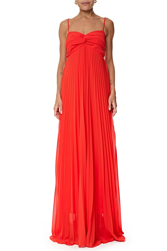 Vestido Longo Crepe Laranja - DG76769 Costume