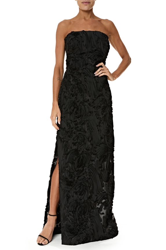 Vestido Longo Crepe Preto - DG76251 Animale