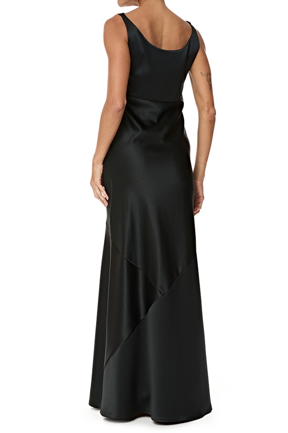 Vestido Longo Crepe Preto - DG76880 Huis Clos