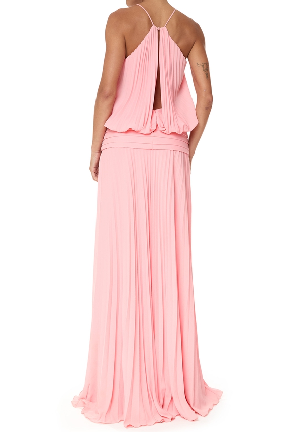 Vestido Longo Crepe Rosa - DG75854 Unity Seven