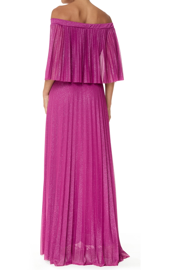 Vestido Longo Crepe Rosa - DG75933 Essential Collection
