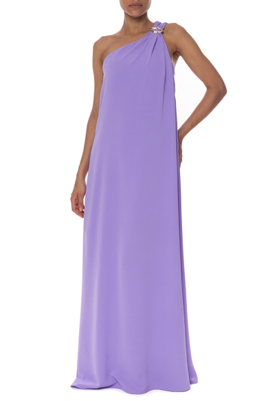 Vestido Longo Crepe Roxo