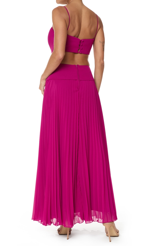 Vestido Longo Crepe Roxo - DG75801 Agilità