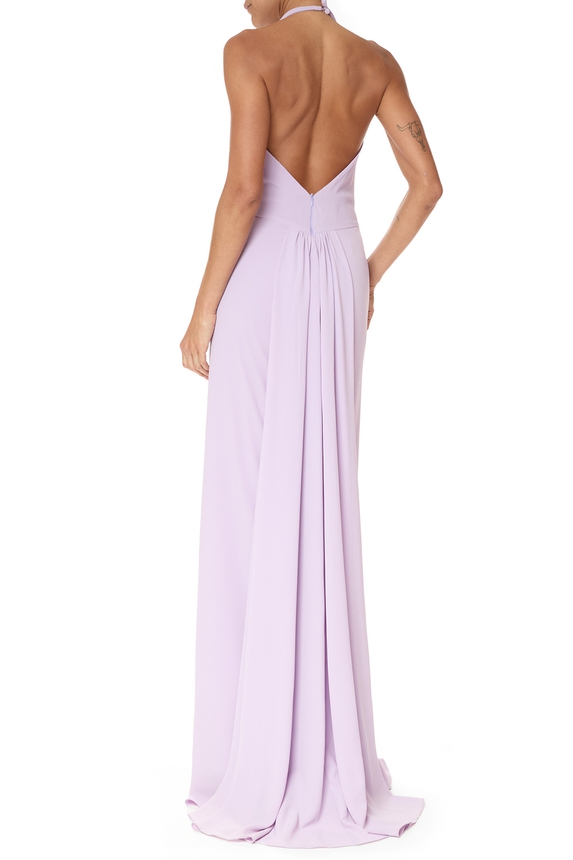 Vestido Longo Crepe Roxo - DG75847 Unity Seven