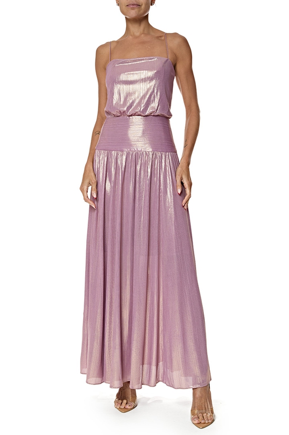 Vestido Longo Crepe Roxo - DG77004 Amissima