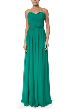 Vestido Longo Crepe Verde