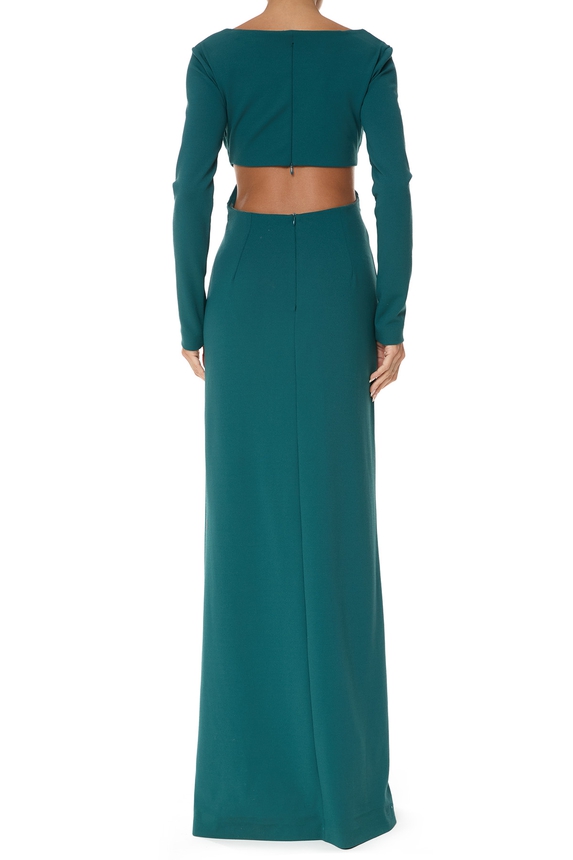 Vestido Longo Crepe Verde - DG75824 Patricia Bonaldi / PatBo