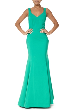 Vestido Longo Crepe Verde