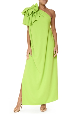 Vestido Longo Crepe Verde