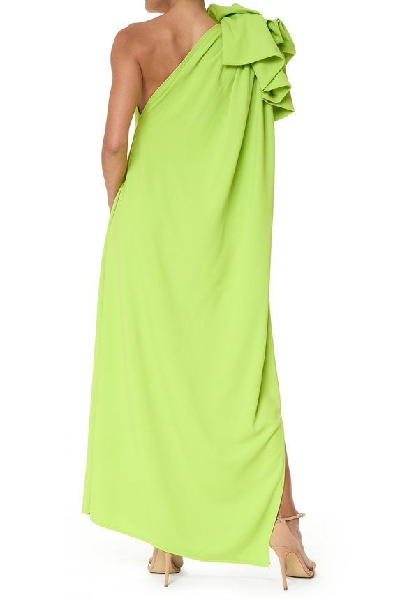 Vestido Longo Crepe Verde - DG75886 Chaouiche