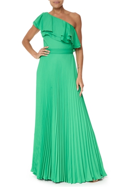Vestido Longo Crepe Verde