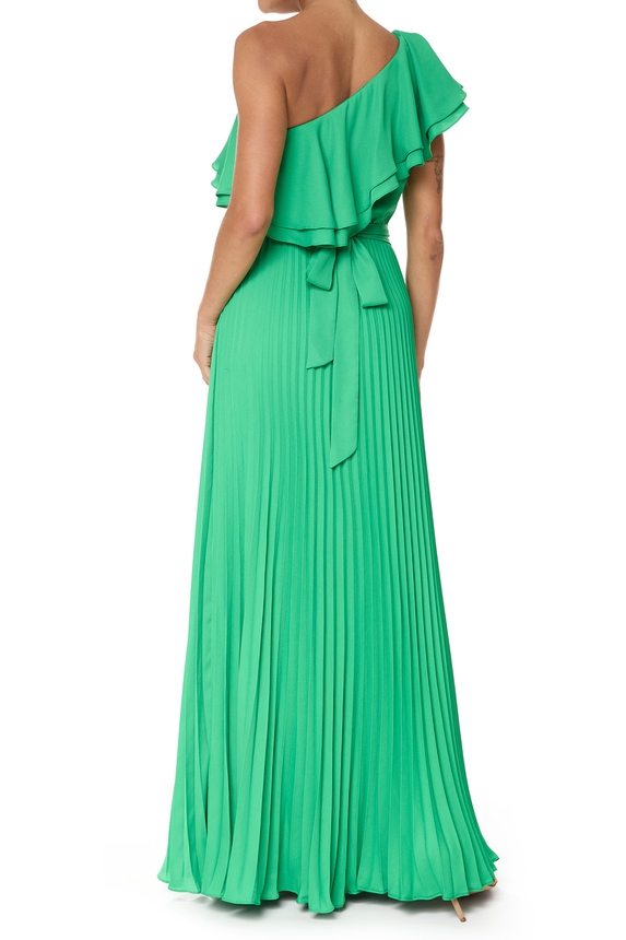 Vestido Longo Crepe Verde - DG75936 Essential Collection