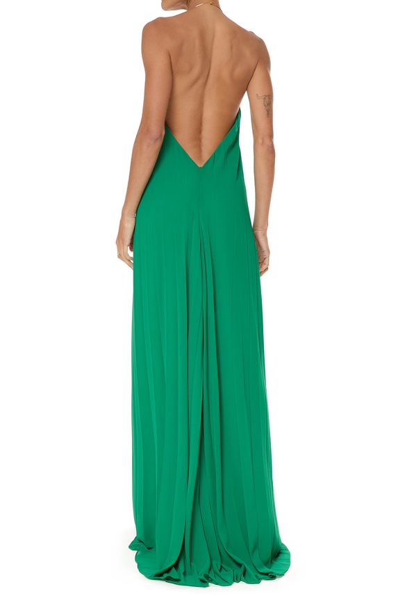 Vestido Longo Crepe Verde - DG76075 Essential Collection