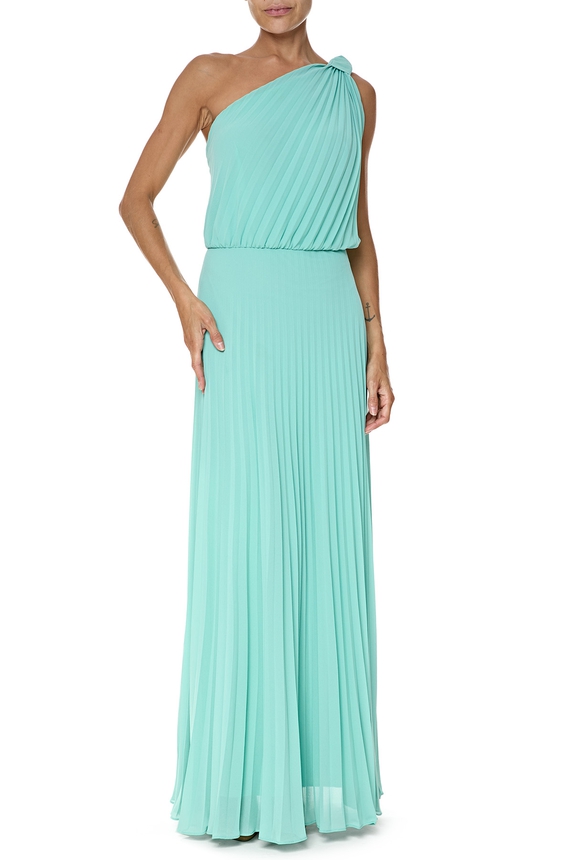 Vestido Longo Crepe Verde - DG76082 Essential Collection