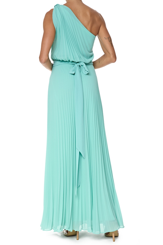 Vestido Longo Crepe Verde - DG76082 Essential Collection