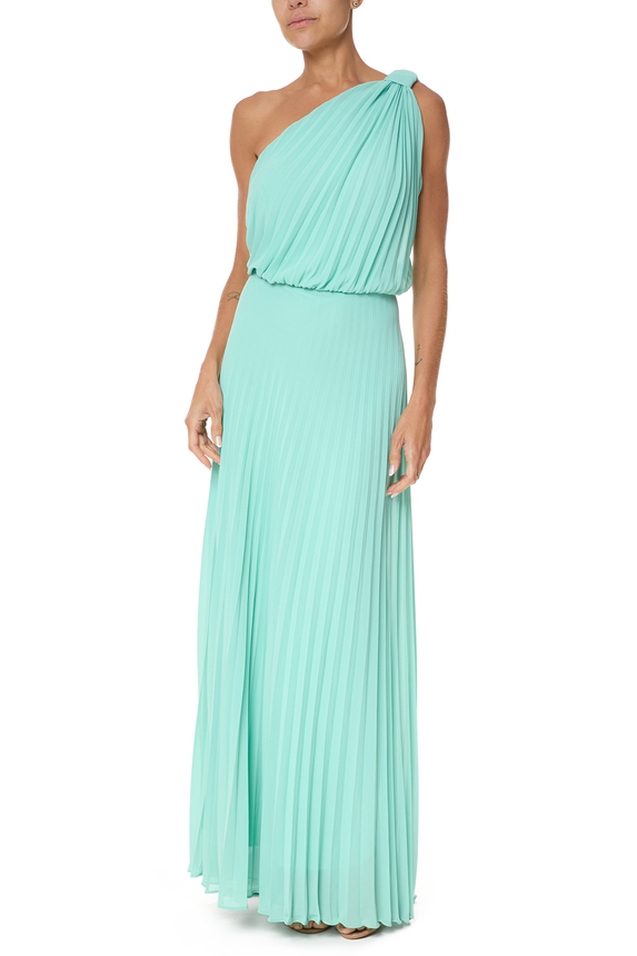 Vestido Longo Crepe Verde - DG76082 Essential Collection
