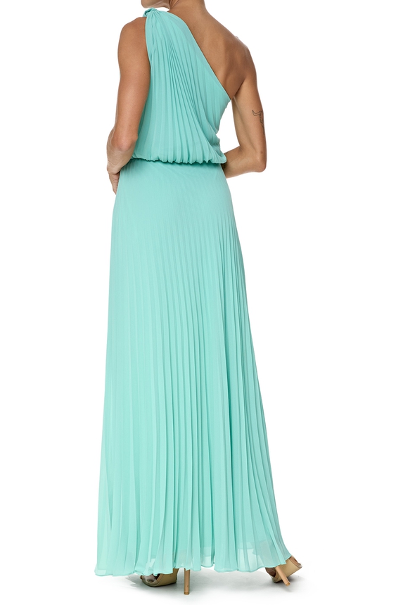 Vestido Longo Crepe Verde - DG76082 Essential Collection