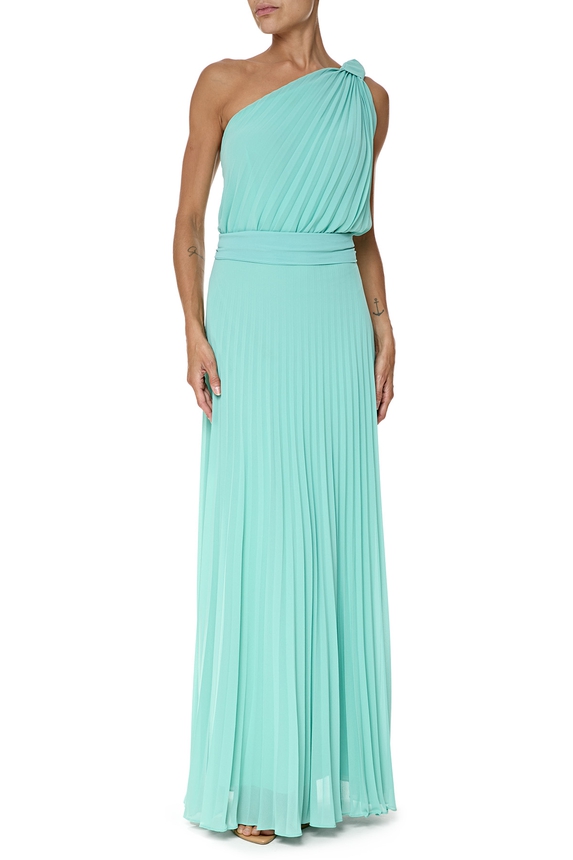 Vestido Longo Crepe Verde - DG76082 Essential Collection