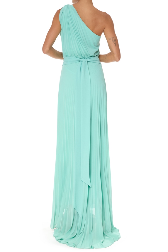 Vestido Longo Crepe Verde - DG76082 Essential Collection
