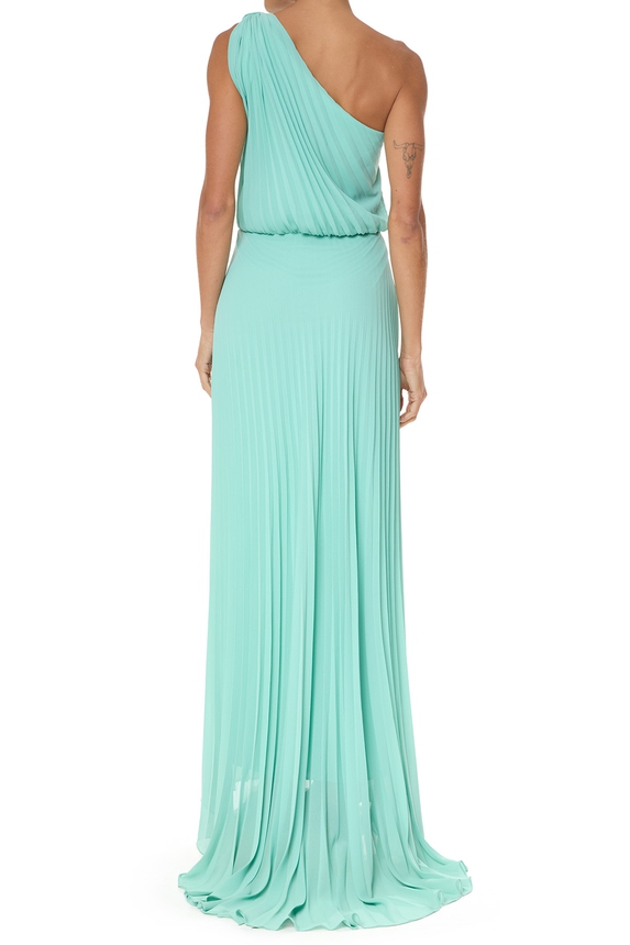 Vestido Longo Crepe Verde - DG76082 Essential Collection