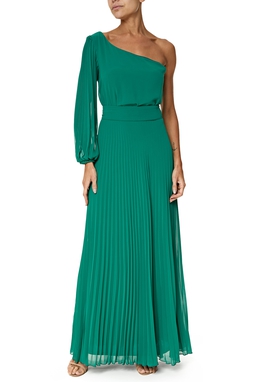 Vestido Longo Crepe Verde