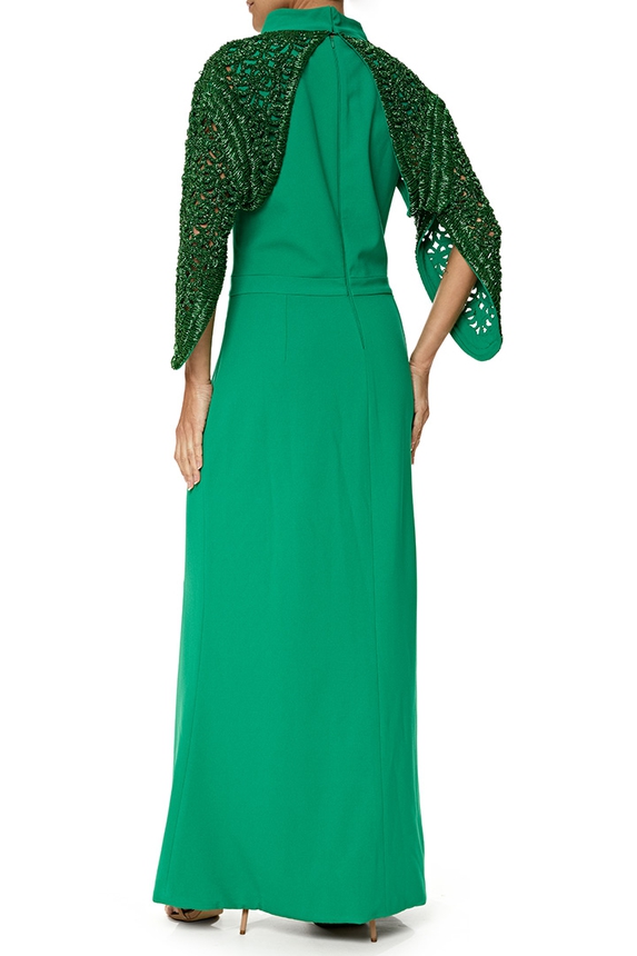 Vestido Longo Crepe Verde - DG76812 Arte Sacra
