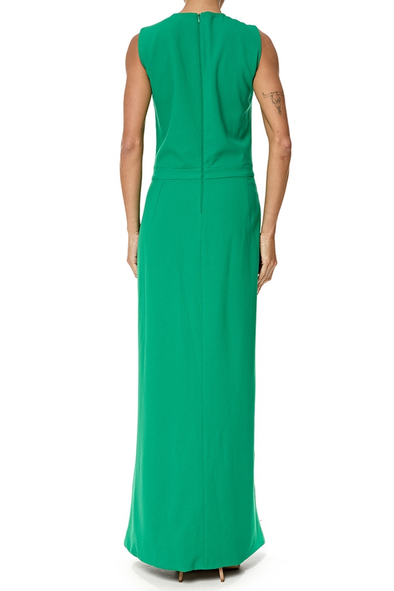 Vestido Longo Crepe Verde - DG76812 Arte Sacra