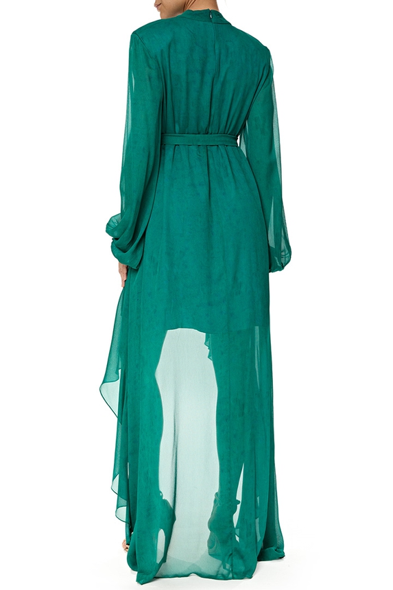 Vestido Longo Crepe Verde - DG76909 Kika Simonsen