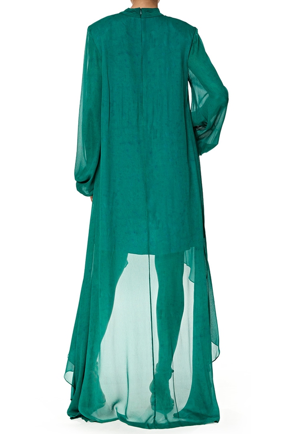 Vestido Longo Crepe Verde - DG76909 Kika Simonsen