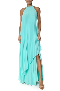 Vestido Longo Crepe Verde