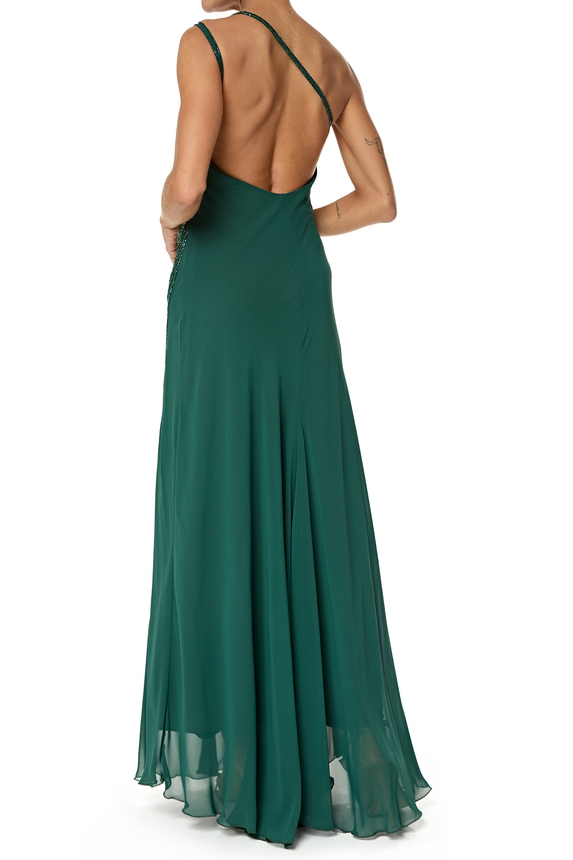 Vestido Longo Crepe Vermelho - DG76187 Essential Collection