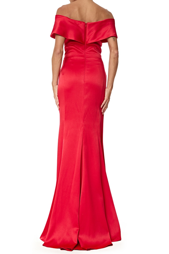 Vestido Longo Crepe Vermelho - DG76889 Essential Collection