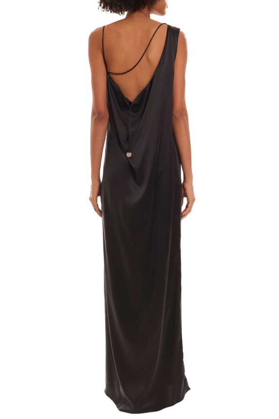 Vestido Longo Seda Preto - DG36433 Animale