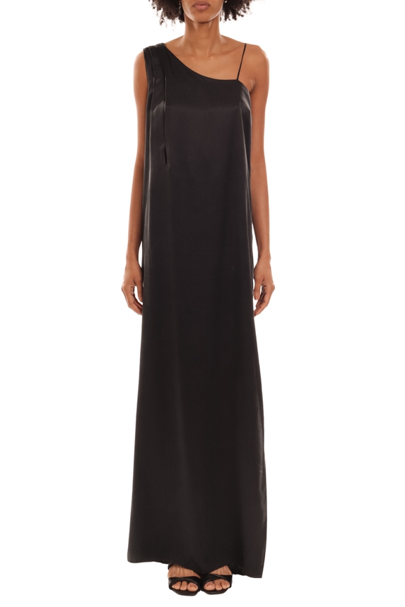 Vestido Longo Seda Preto - DG36433 Animale