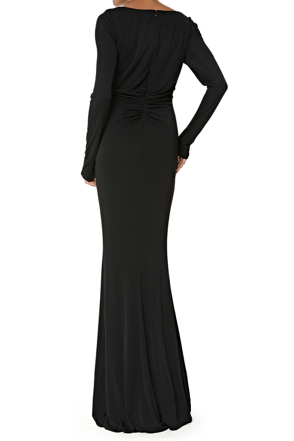 Vestido Longo Jersey Preto - DG76260 Marchesa