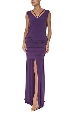 Vestido Longo Jersey Roxo
