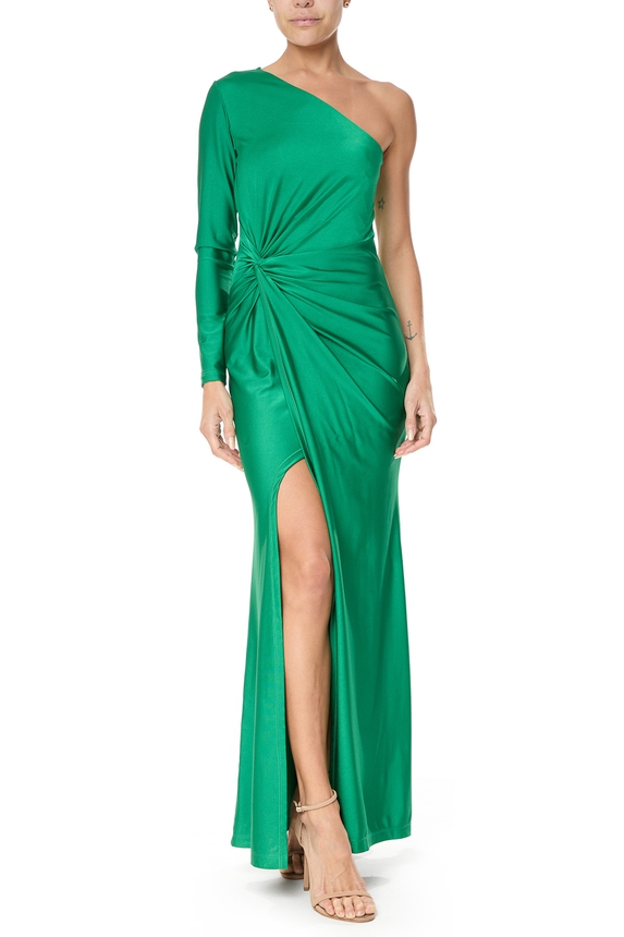 Vestido Longo Jersey Verde - DG75617 Essential Collection