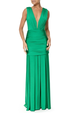 Vestido Longo Jersey Verde
