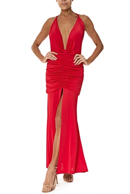 Vestido Longo Jersey Vermelho