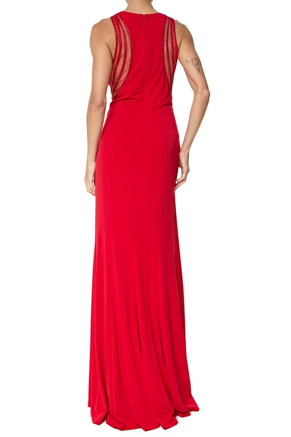 Vestido Longo Jersey Vermelho - DG76317 Catarina Park
