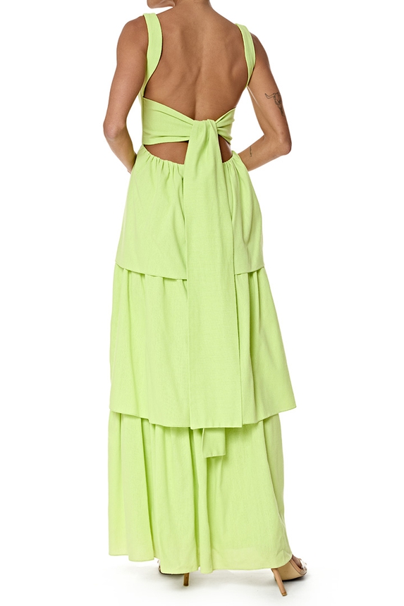 Vestido Longo Linho Verde - DG77016 Aya