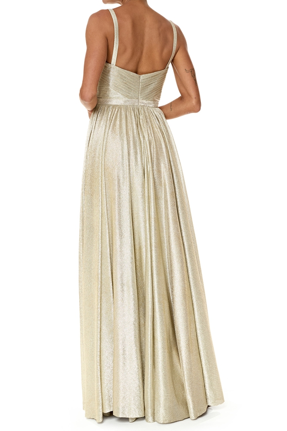 Vestido Longo Lurex Dourado - DG76286 Printing