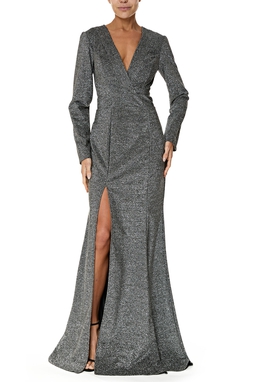 Vestido Longo Lurex Prata