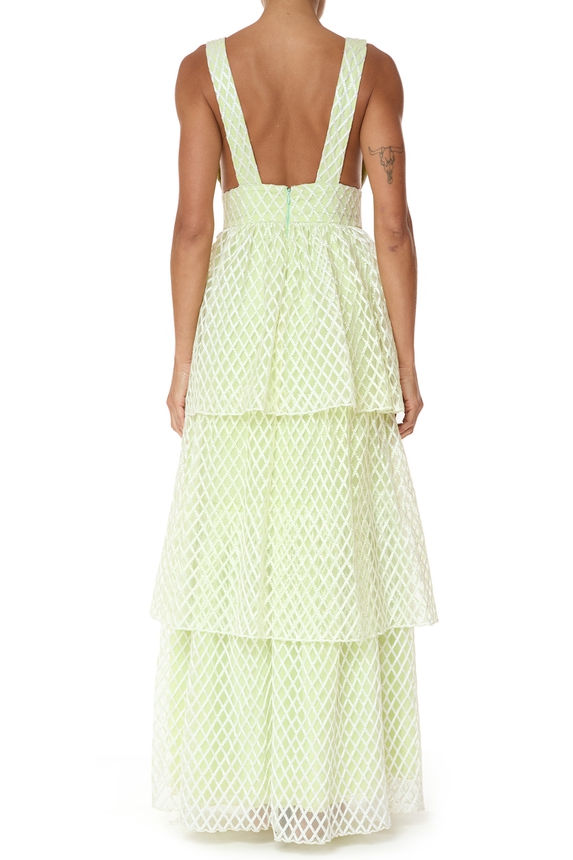 Vestido Longo Renda Amarelo - DG75812 Essential Collection