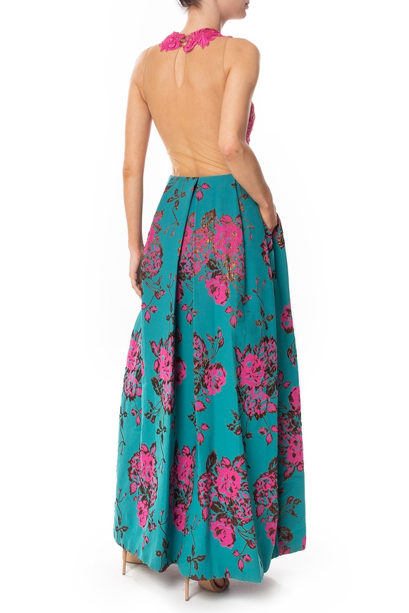 Vestido Longo Renda Estampado - DG52195 Patricia Bonaldi / PatBo