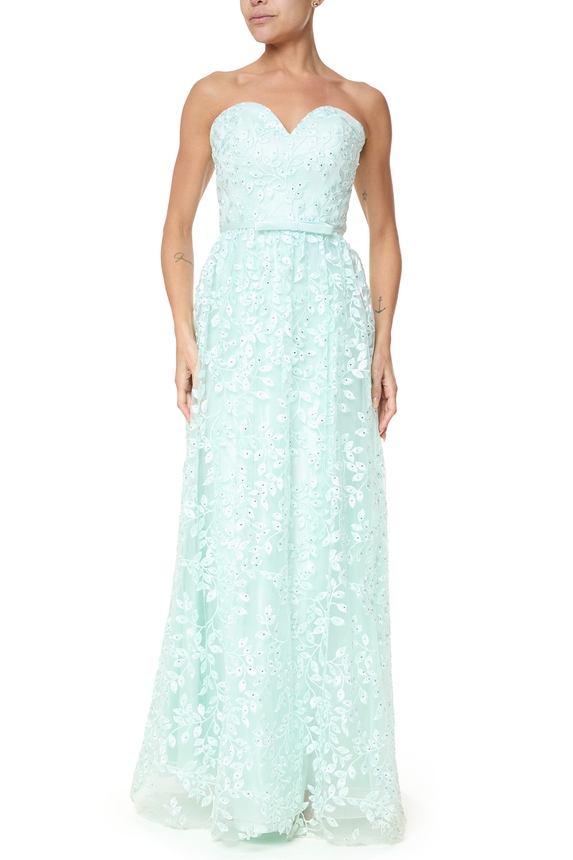 Vestido Longo Renda Verde - DG75777 Marieta