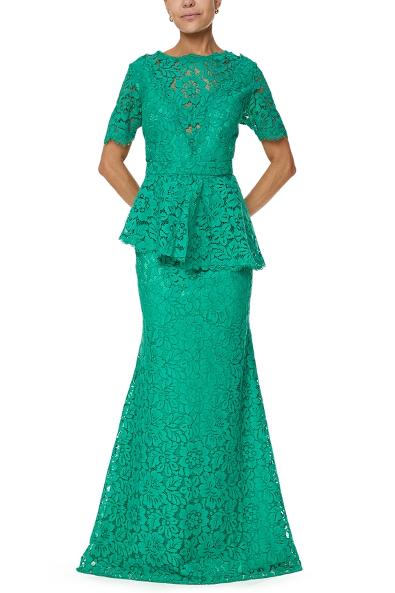 Vestido Longo Renda Verde - DG76190 Candy Brown