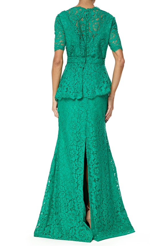 Vestido Longo Renda Verde - DG76190 Candy Brown